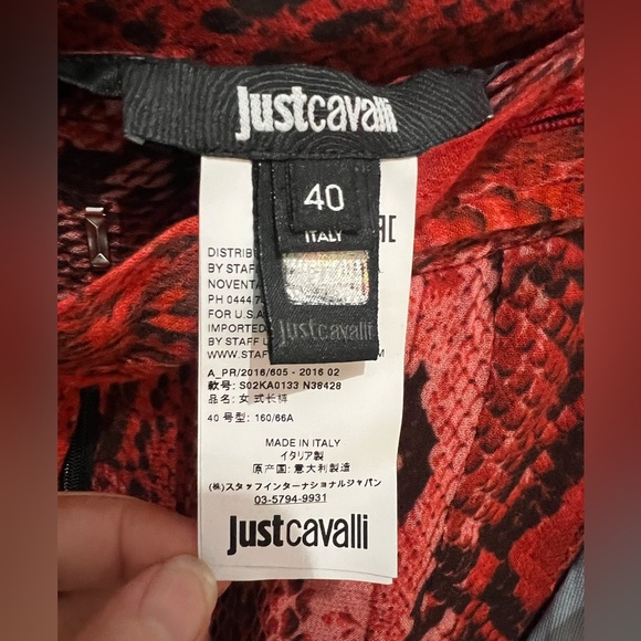 Just Cavalli Red Python Print Palazzo Pants IT 40 or US 8 - Picture 8 of 11